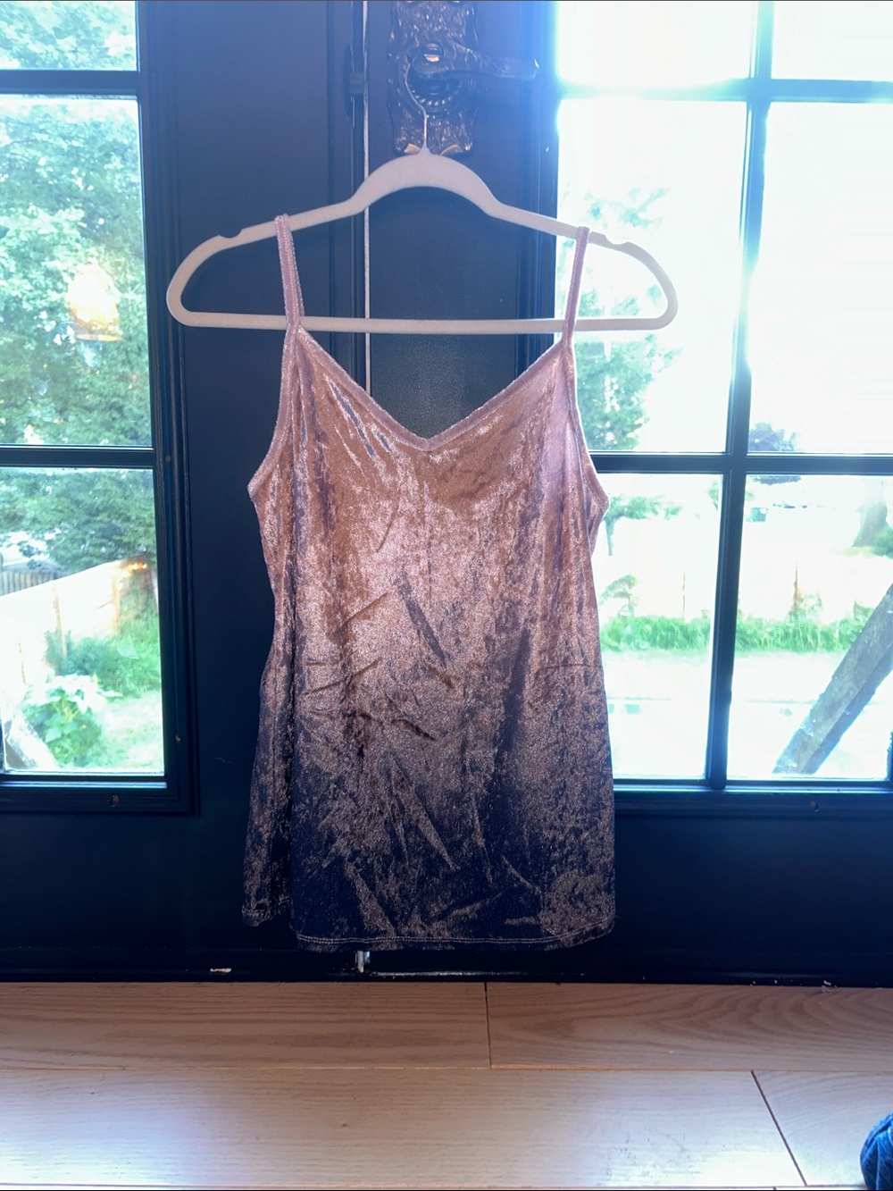Velvet Ombre Slip Cami in Pink and Purple